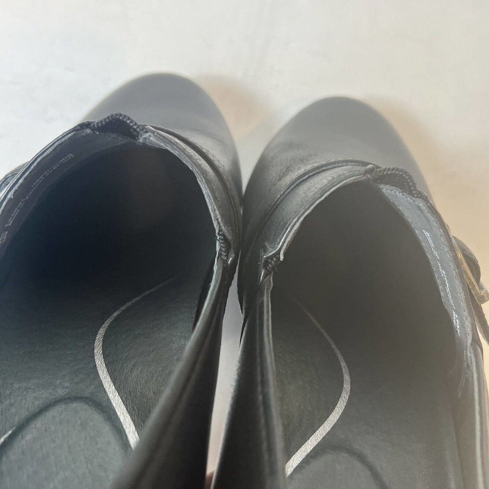 Dansko Black Leather Block Mid Heel Women's Shoes EU 39 US 8.5-9 Slip On Clogs - Picture 7 of 13